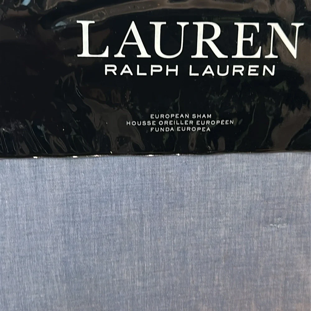 Lauren Graydon Melange Chambray Twin Duvet Cover and Quilted Euro Sham Bundle